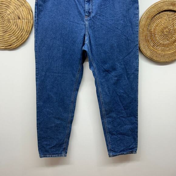 ASOS Dark Blue Denim High Waist High Rise Jeans Plus Size 24 - Picture 4 of 5